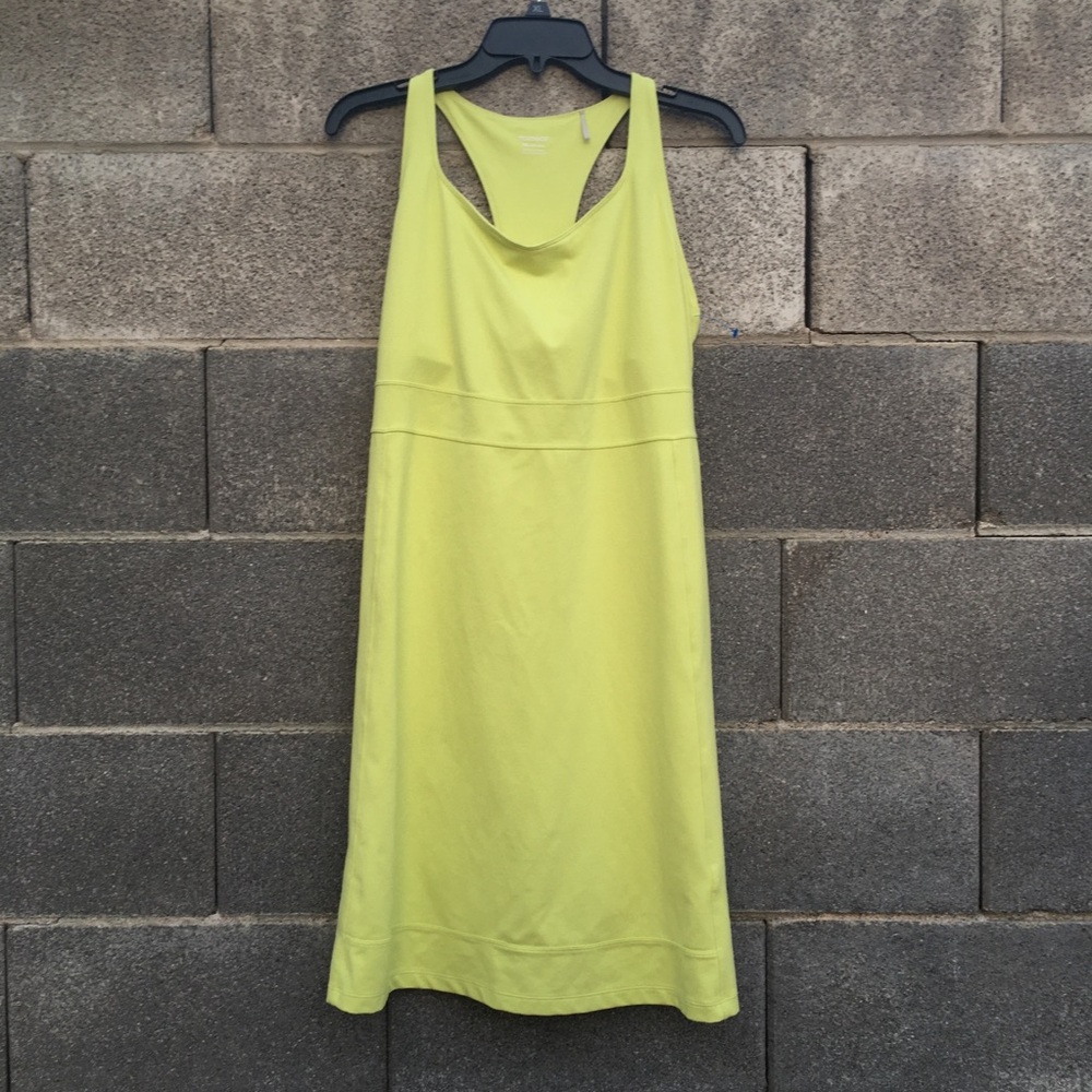 TOAD & Co Aquaculture Tank Dress Neon Athletic Racerback Sleeveless Size Medium